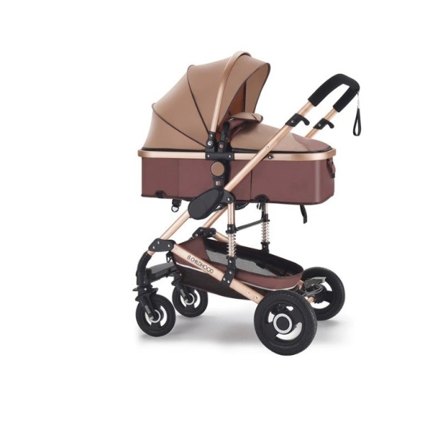 Designer kinderwagen bruin
