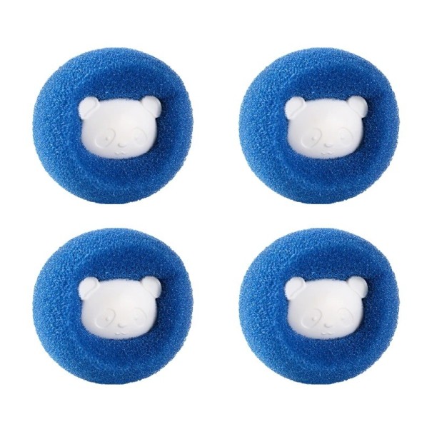 Détachant de poils pour machine à laver 4 pcs bleu