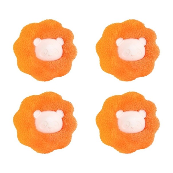 Détachant de poils pour machine à laver 4 pcs orange