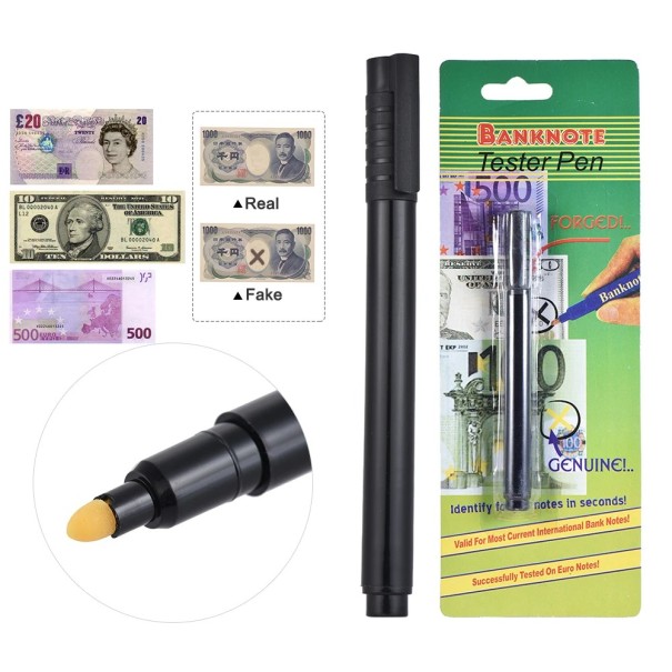 Detekčné pero na bankovky 13,2 cm Peniaze Tester Falšované meny Kontrola pravosti 1