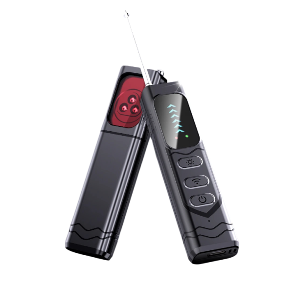 Detektor för avlyssning och dolda kameror 9,4 x 2,4 x 1,5 cm 28 g T17 RF 1 MHz–6,5 GHz IR laser 6 m GPS GSM WiFi 1