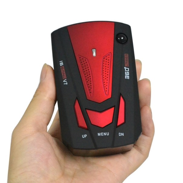 Detetor de radares com ecrã LED vermelho