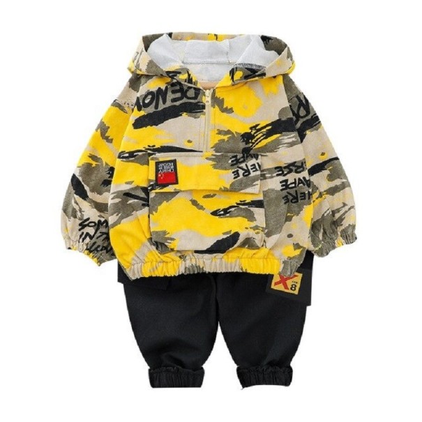 Dětská bunda a kalhoty L1098 žlutá 9-12 měsíců