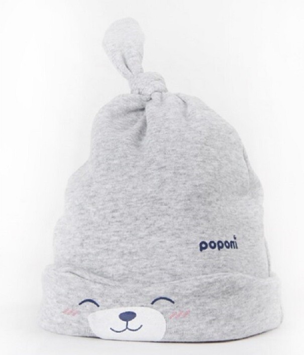 Dětská čepice Teddy světle šedá