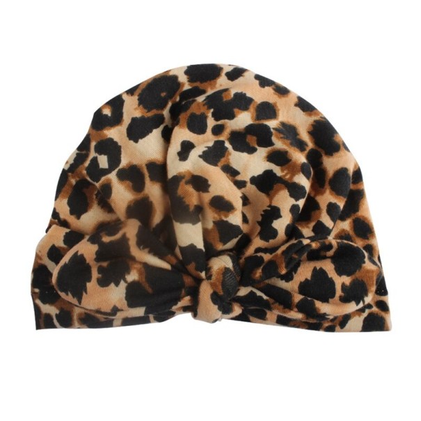 Detská čiapka leopardí hnedá 1