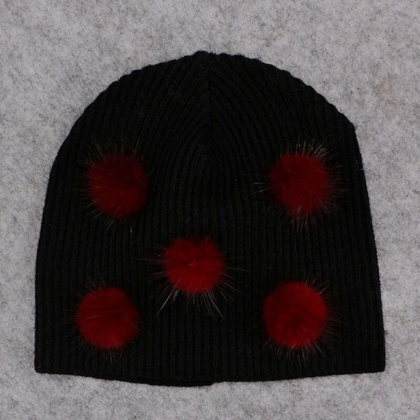 Detská čiapka s brmbolcami Natasha 0-1 rok 10