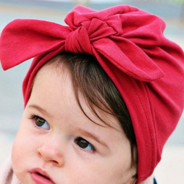 Detská čiapka s mašľou Jess červená