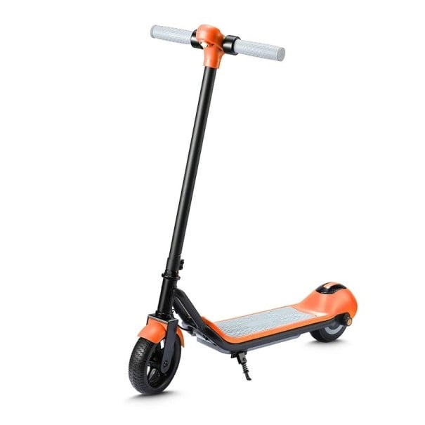Detská elektrická kolobežka s LED osvetlením, motor 110W, rýchlosť 14 km/h, nosnosť 60 kg, skladacia, pre deti a začiatočníkov oranžová
