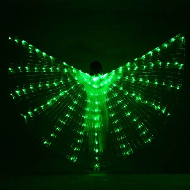 Dětská LED křídla na břišní tance zelená