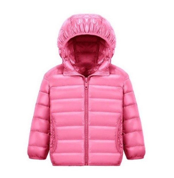 Dětská péřová bunda L1967 růžová 11