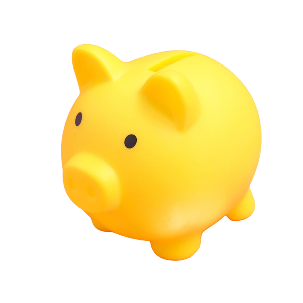 Dětská pokladnička ve tvaru prasátka 9 x 9 cm Spořící pokladnička pro děti Dětská kasička žlutá Dětská pokladnička ve tvaru prasátka 9 x 9 cm Spořící pokladnička pro děti Dětská kasička žlutá