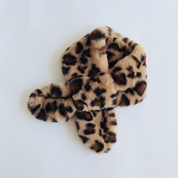 Dětská šála s leopardím vzorem A397 hnědá