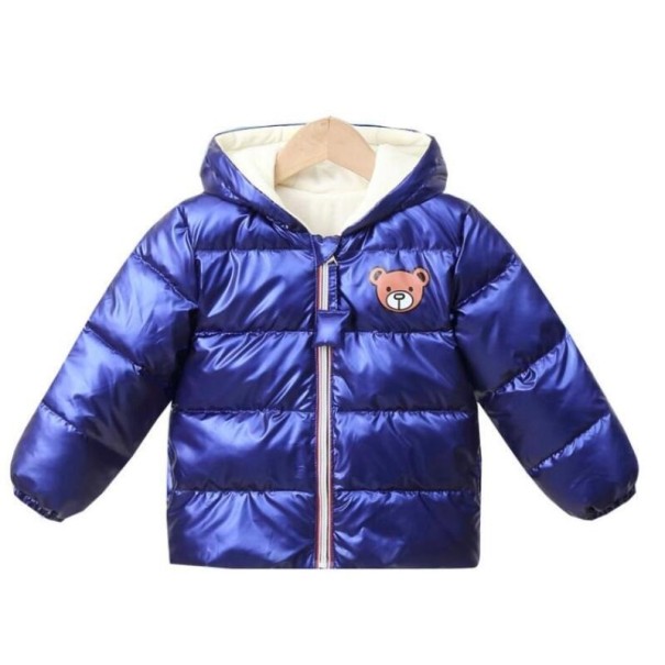 Detská zimná bunda L1942 tmavo modrá 5