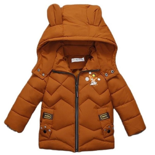Detská zimná bunda L2098 svetlo hnedá 2