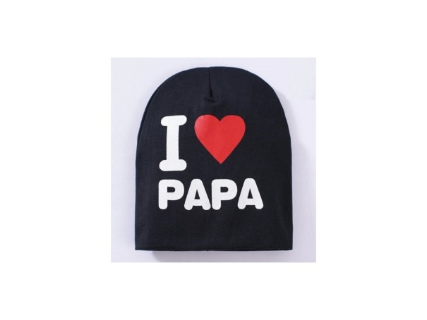 Dětská zimní čepice I LOVE MAMA, I LOVE PAPA 4