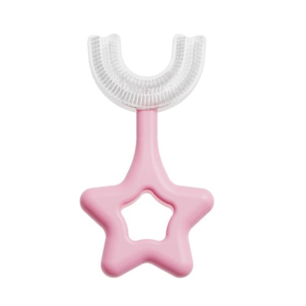 Detská zubná kefka v tvare U 2-6 rokov 2 ks T1213 ružová