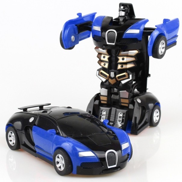 Detské auto / robot 2v1 modrá