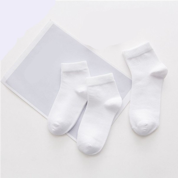 Detské bavlnené biele ponožky - 5 párov 10-14 rokov