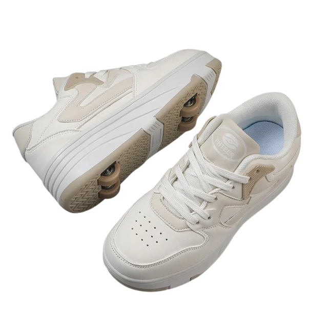Dětské boty s kolečky Unisex tenisky na kolečkách Materiál tkanina Sportovní obuv pro kluky i holky Na volný čas a zábavu venku khaki 34