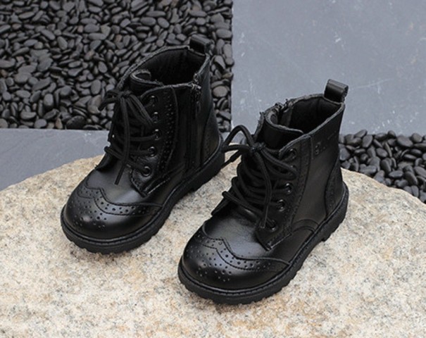 Detské členkové topánky A1546 čierna 25