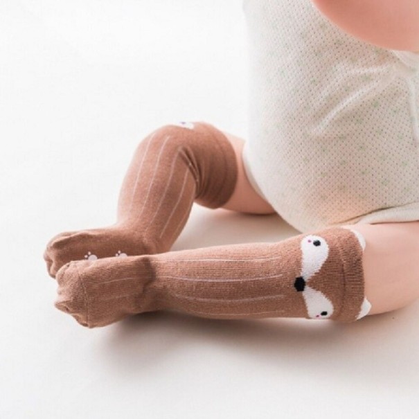 Detské dlhé ponožky - Zvieratká kávová 0-2 roky