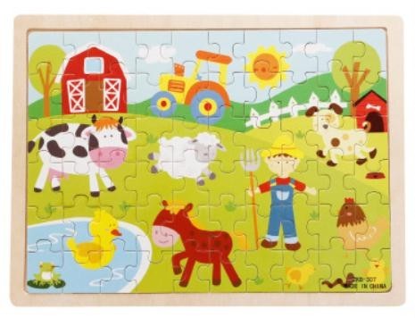 Dětské dřevěné puzzle 60 dílků 5