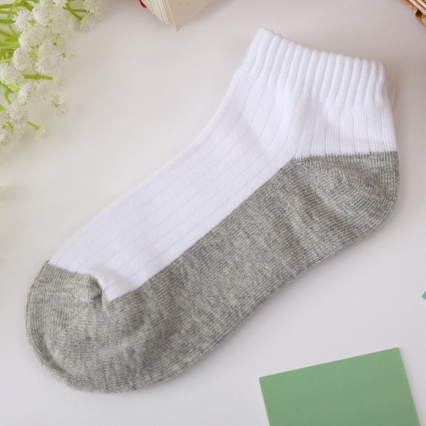 Dětské dvoubarevné ponožky světle šedá 6-8 let