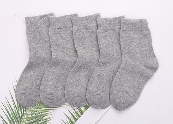 Detské komfortné ponožky - 5 párov sivá 5-7 rokov