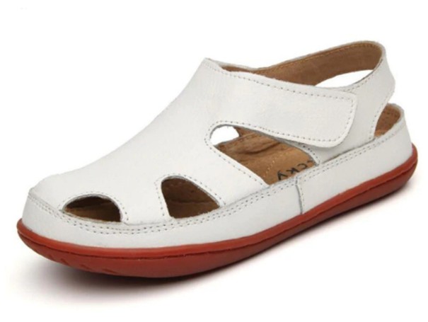 Detské kožené sandále biela 27