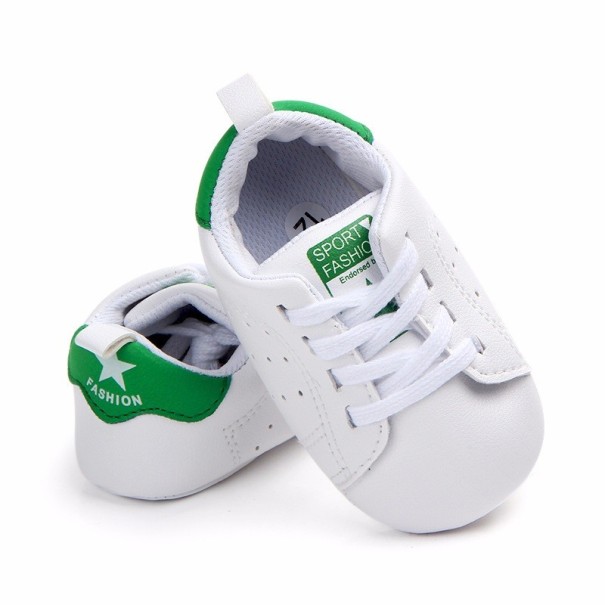 Detské kožené topánočky A487 zelená 0-6 mesiacov