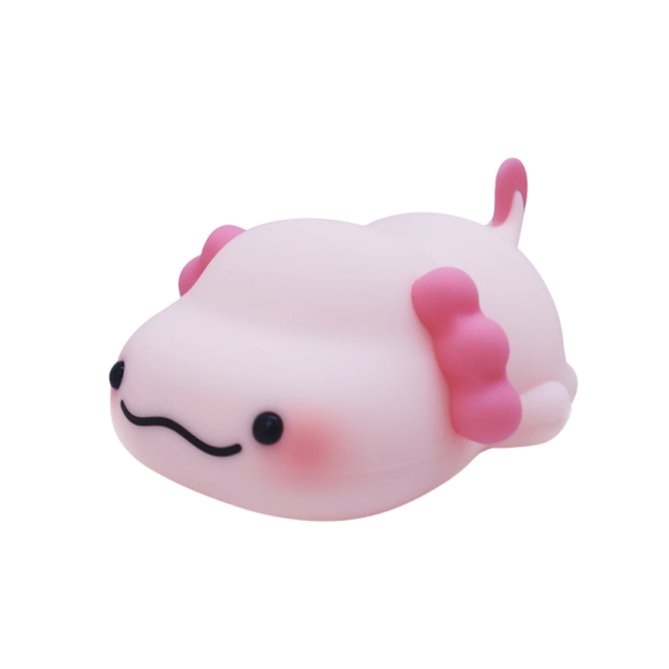 Detské nočné svetlo v tvare ružového axolotla Silikónové nočné lampičky USB nabíjanie 1200mAh batéria Dlhá výdrž osvetlenia 1