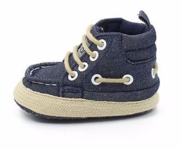 Dětské plátěné boty A88 tmavě modrá 12-18 měsíců