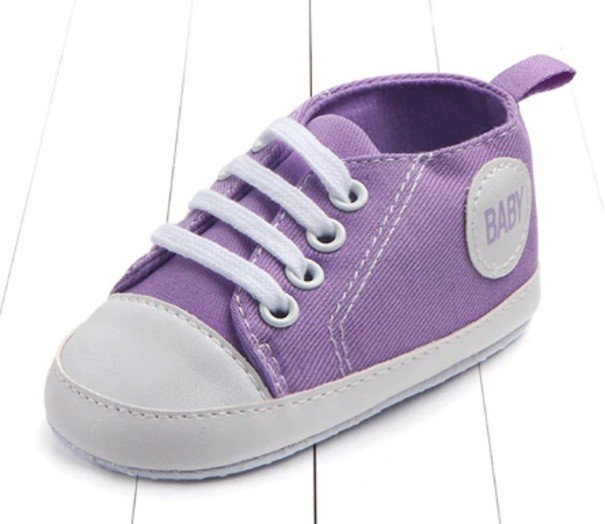 Detské plátené topánočky A462 fialová 12-18 mesiacov