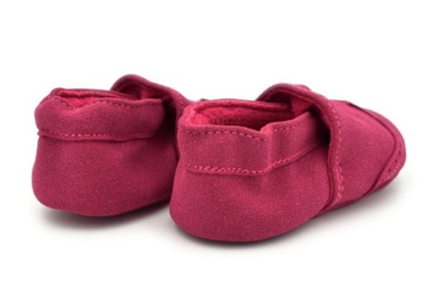 Detské plátené topánočky A464 tmavo ružová 6-12 mesiacov