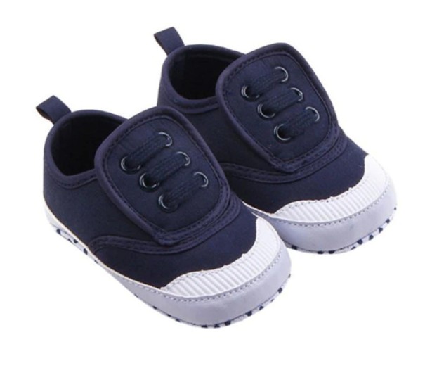 Detské plátené topánočky A467 tmavo modrá 6-12 mesiacov