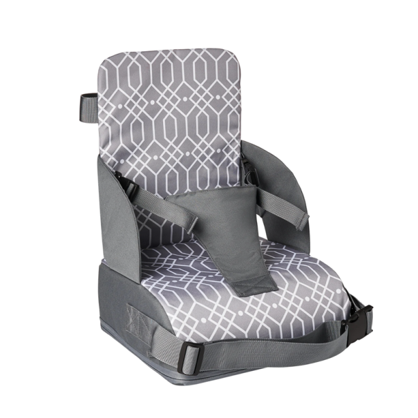 Dětské podsedátko 43 x 25 x 30 cm PU zvýšená cestovní sedačka na židli se vzorem hranolů Popruhy s přezkou Přenosný podsedák pro batolata 1