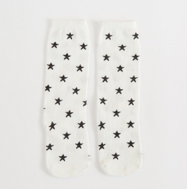 Dětské ponožky s hvězdičkami bílá 4-6 let