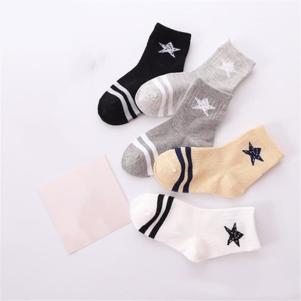 Dětské ponožky s hvězdou - 5 párů 7-9 let