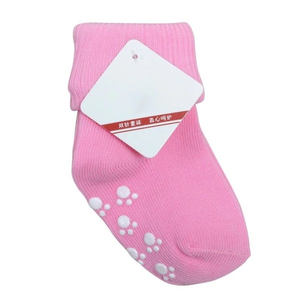 Dětské ponožky s tlapičkami růžová