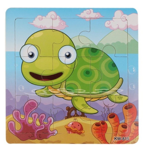 Detské puzzle - Zvieratká korytnačka
