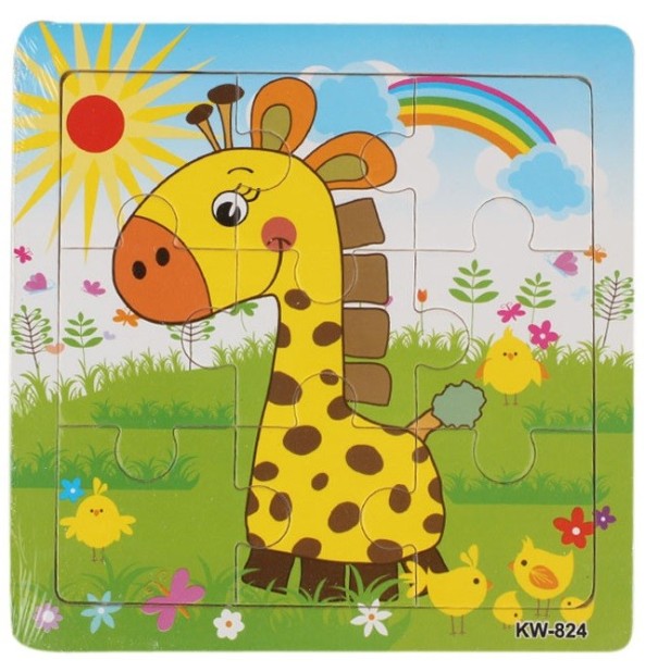 Detské puzzle - Zvieratká žirafa