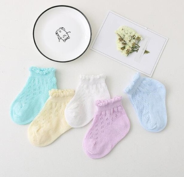 Detské sieťované ponožky - 5 párov A1498 12-24 mesiacov 3