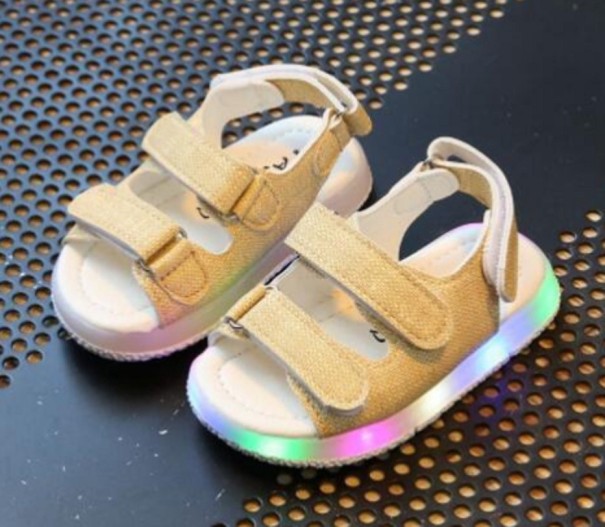 Detské svietiace sandále A300 svetlo hnedá 20