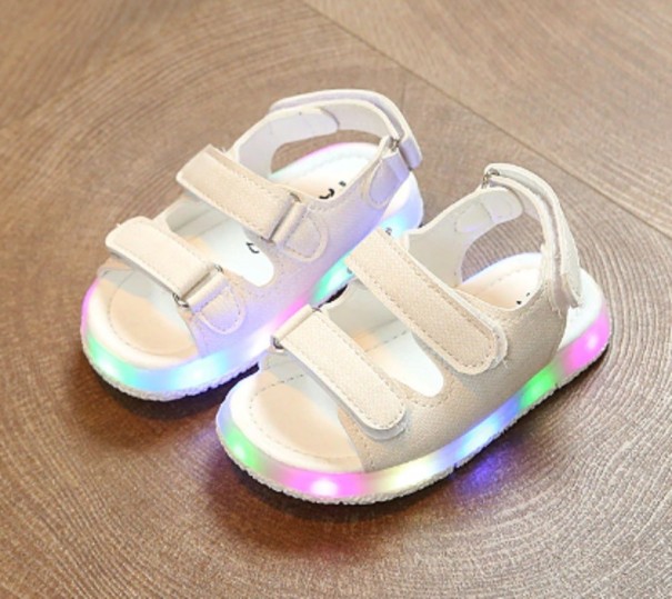 Dětské svítící sandály bílá 24,5