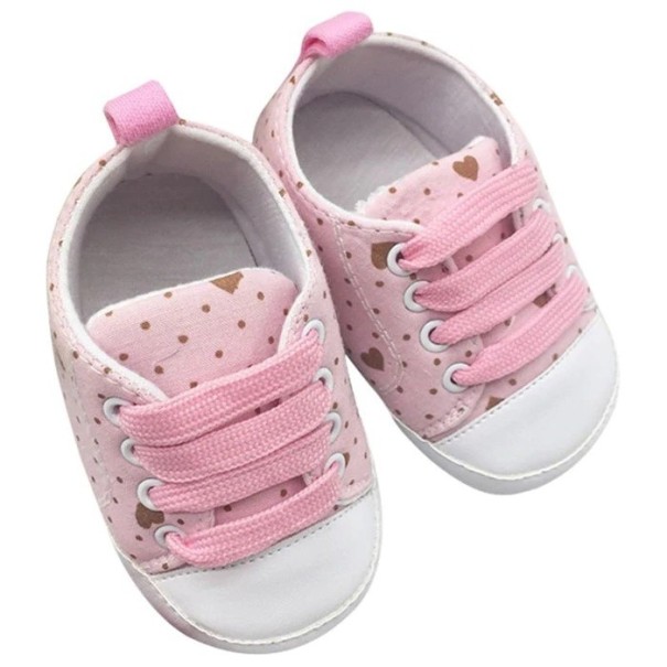 Detské topánočky so srdiečkami ružová 0-6 mesiacov