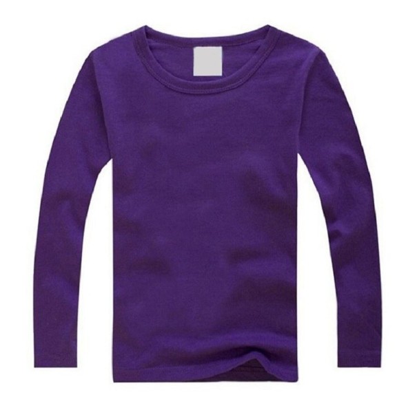 Detské tričko s dlhým rukávom B1534 tmavo fialová 10