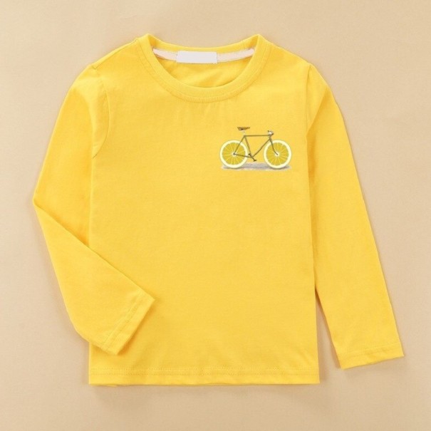 Detské tričko s dlhým rukávom B1568 žltá 4