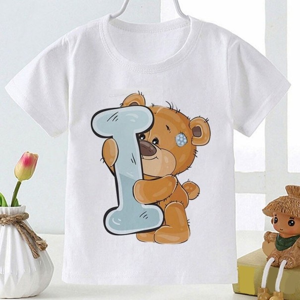 Detské tričko s písmenom 3 I