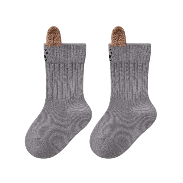 Dětské unisex ponožky s motivy zvířátek Bavlna nylon elastan Barevné pohodlné ponožky pro děti elastické ponožky pro každodenní nošení šedá 0-1 rok