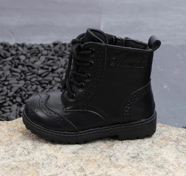 Detské zimné kotníkové topánky A1553 čierna 23